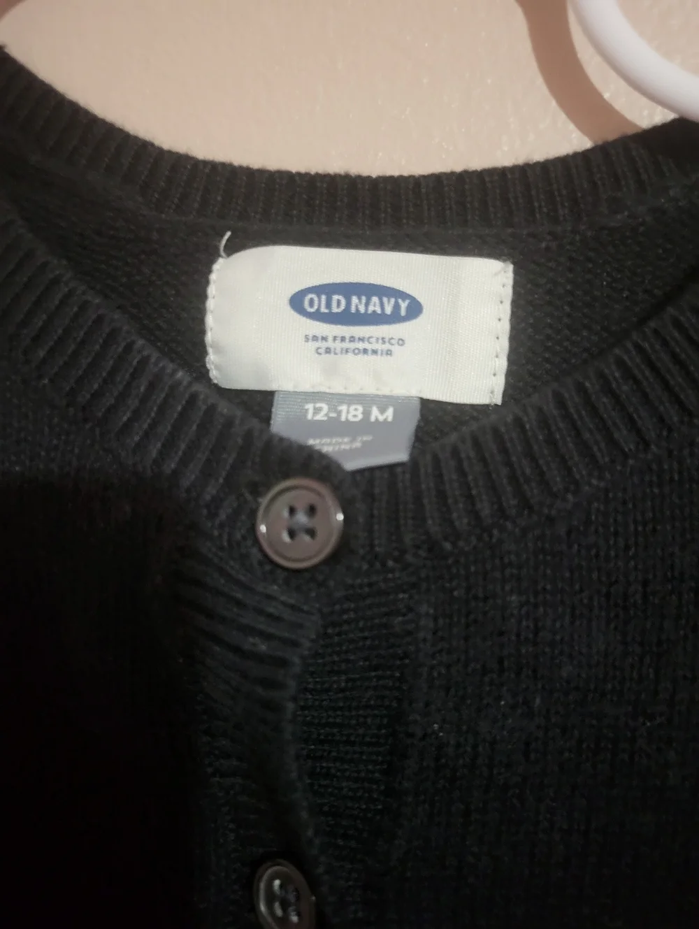 Old Navy Black Knit Button-Front Cardigan